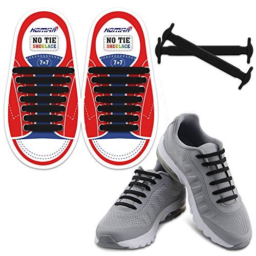 HOMAR No Tie Shoelaces for Kids and Adults Stretch Silicone Elastic No Tie Shoe Laces - Image 1