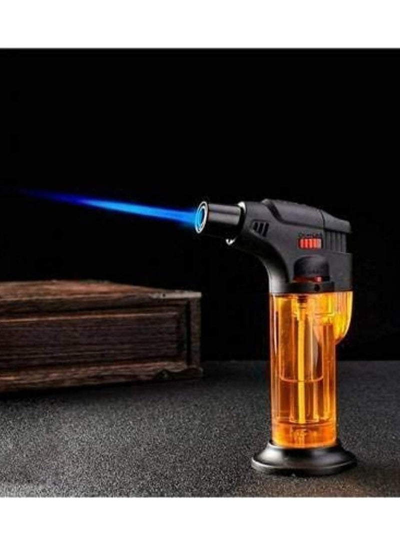 Cooking Torch Lighter, Refillable Long Jet Lighters with Visible Window, Windproof Jet Flame Candle Lighter, Refillable Butane Gas Lighters for BBQ and Kitchen - Image 4