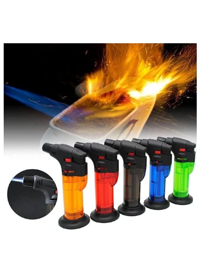Cooking Torch Lighter, Refillable Long Jet Lighters with Visible Window, Windproof Jet Flame Candle Lighter, Refillable Butane Gas Lighters for BBQ and Kitchen - Image 5