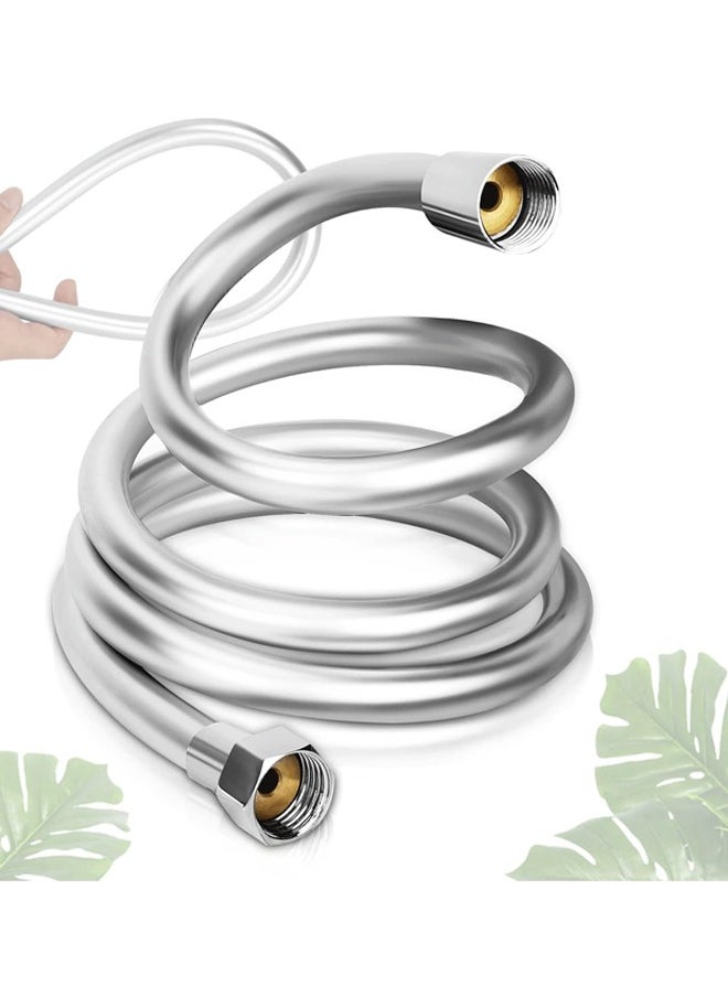 GUDOO - PVC Shower Hose Flexible Stainless Steel Handheld Shower Hose 59 Inches Replacement Hose for Handheld Shower Extra Long - Image 1