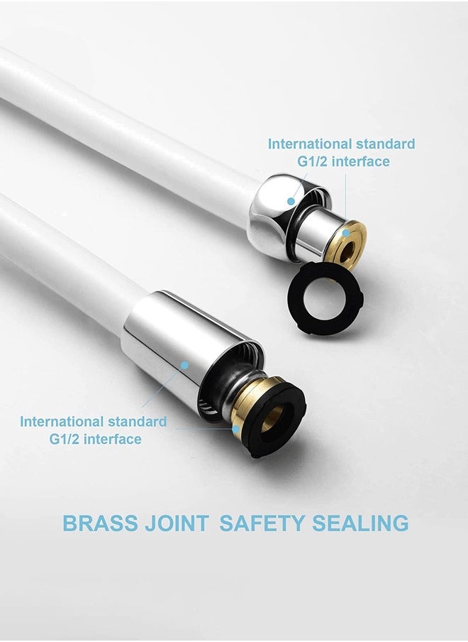 GUDOO - PVC Shower Hose Flexible Stainless Steel Handheld Shower Hose 59 Inches Replacement Hose for Handheld Shower Extra Long - Image 1