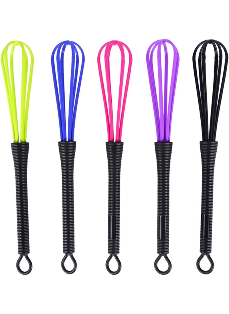 HURRISE 5Piece Silicone Whisk Set NonScratch Heat Resistant Balloon Wisk for Nonstick Cookware with 3 Sizes Large Medium Mini  5 ColorCoded Kitchen Tools  - Image 1