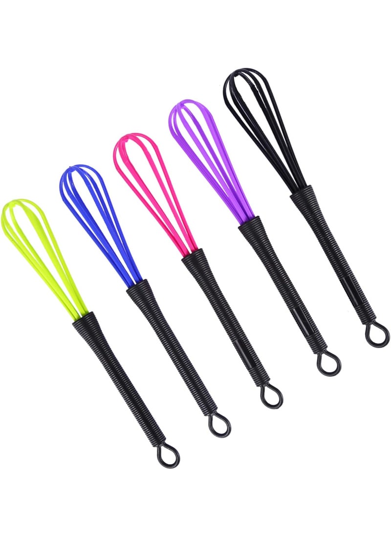 HURRISE 5Piece Silicone Whisk Set NonScratch Heat Resistant Balloon Wisk for Nonstick Cookware with 3 Sizes Large Medium Mini  5 ColorCoded Kitchen Tools  - Image 4