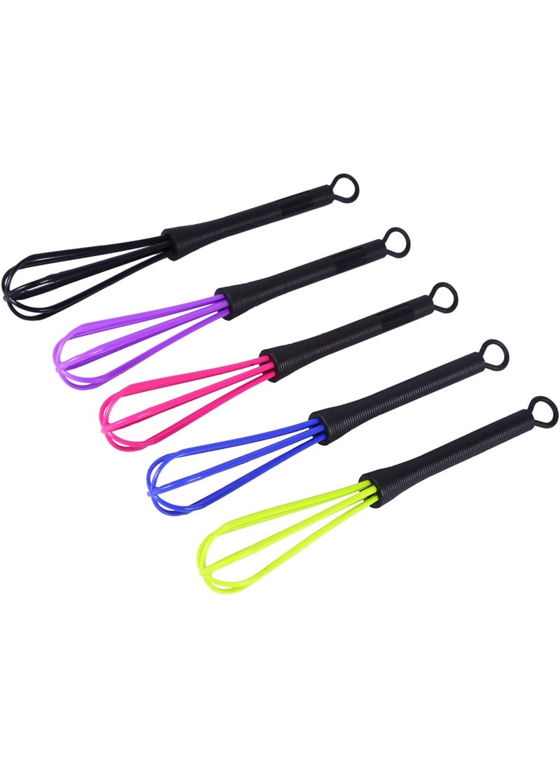 HURRISE 5Piece Silicone Whisk Set NonScratch Heat Resistant Balloon Wisk for Nonstick Cookware with 3 Sizes Large Medium Mini  5 ColorCoded Kitchen Tools  - Image 2