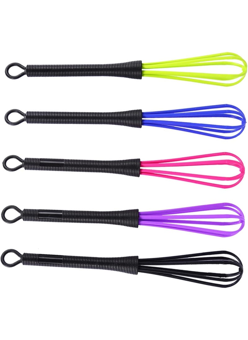 HURRISE 5Piece Silicone Whisk Set NonScratch Heat Resistant Balloon Wisk for Nonstick Cookware with 3 Sizes Large Medium Mini  5 ColorCoded Kitchen Tools  - Image 5