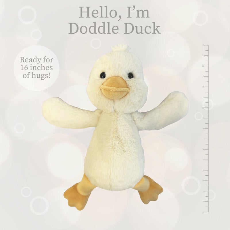 World's Softest Plush Stuffed Animal for Baby, Toddler, Kids, Adults - Adorable Toy Made from Kid-Friendly, Quality Materials - Lushee Off White Duck, 16" - Image 4