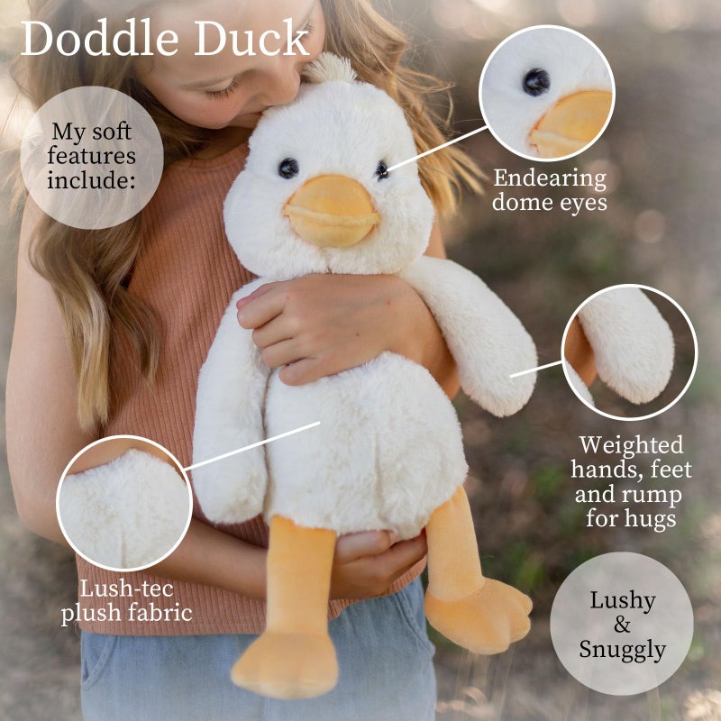 World's Softest Plush Stuffed Animal for Baby, Toddler, Kids, Adults - Adorable Toy Made from Kid-Friendly, Quality Materials - Lushee Off White Duck, 16" - Image 3