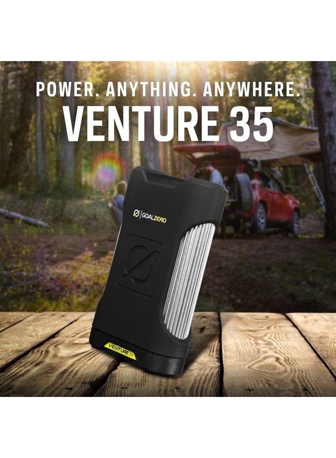 Goal Zero Venture 35 Portable Charger Power Bank 9600mAH 18W USB-C Power Delivery Port 2 USB Outputs IP67 Rating 50 Lumens Flashlight - Image 3