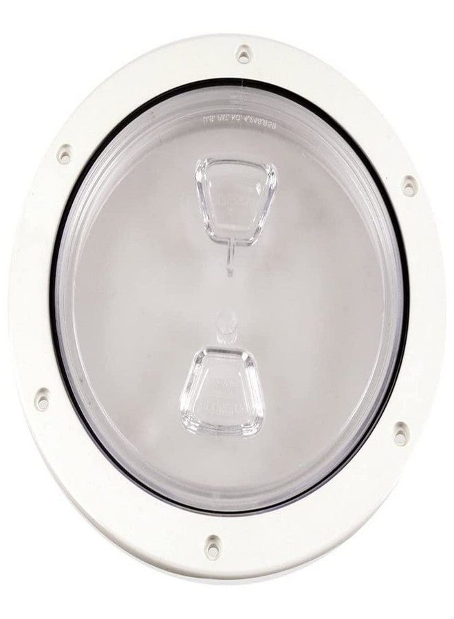 Screw Deck Plate 6" WHT/CLR CNTR