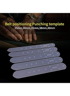Generic 5pcs Acrylic Leather Craft Belt Hole Punching Template DIY Set, 25/30/35/38/40mm  - Image 2