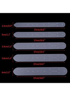 Generic 5pcs Acrylic Leather Craft Belt Hole Punching Template DIY Set, 25/30/35/38/40mm  - Image 4