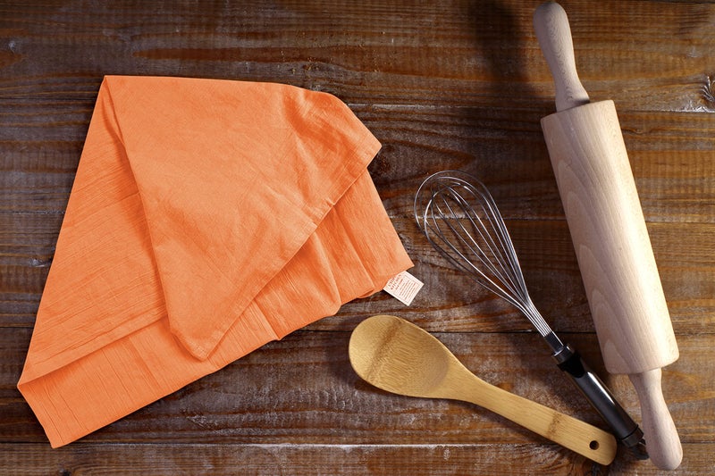 Utopia Kitchen Orange Flour Sack Towels [12 Pack - 28 x 28 Inch] 100% Cotton Tea Towels for Cleaning & Drying - Highly Absorbent Kitchen Dish Cloth - Image 3