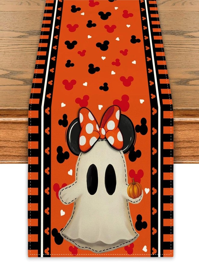 Yarcooly Halloween Table Runner Cute Spooky Ghost Table Cover Cartoon Mouse Decor Halloween Decorations for Home Party - Image 1