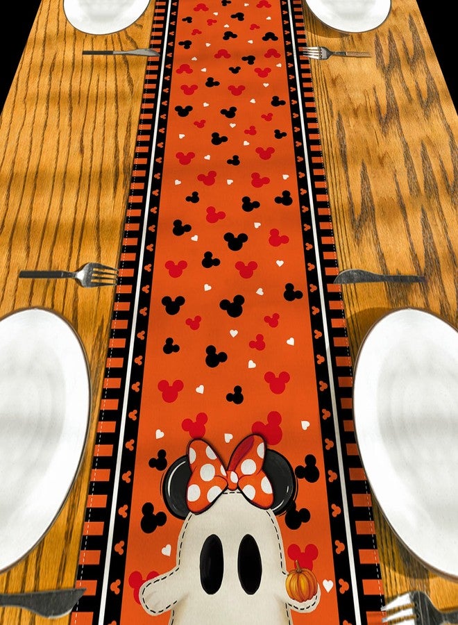 Yarcooly Halloween Table Runner Cute Spooky Ghost Table Cover Cartoon Mouse Decor Halloween Decorations for Home Party - Image 5
