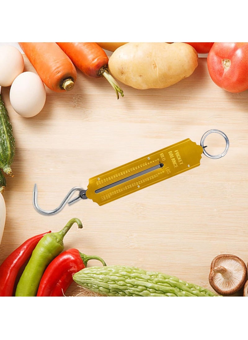 DEFAONS - DEFAONS Pocket Balance Spring Scale Portable Hanging Weighing Scale with Hook 50Kg 112LBS Capacity Dual Scale in Kg Lbs Ideal for Fishing Travel Outdoor Market Use Durable and Compact Design - 3 PCS - Image 1