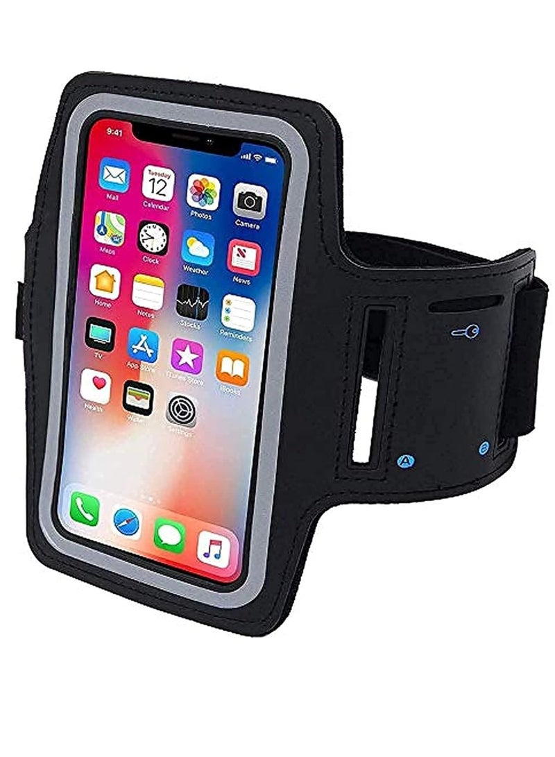PAMEER Phone Armband Holder with Key Holder and Card Slot, Water Resistant Gym Running Workouts Arm Band for Phone upto 6.2 inch, iPhone, Samsung Adjustable Band for Gym Running Workouts  - Image 4