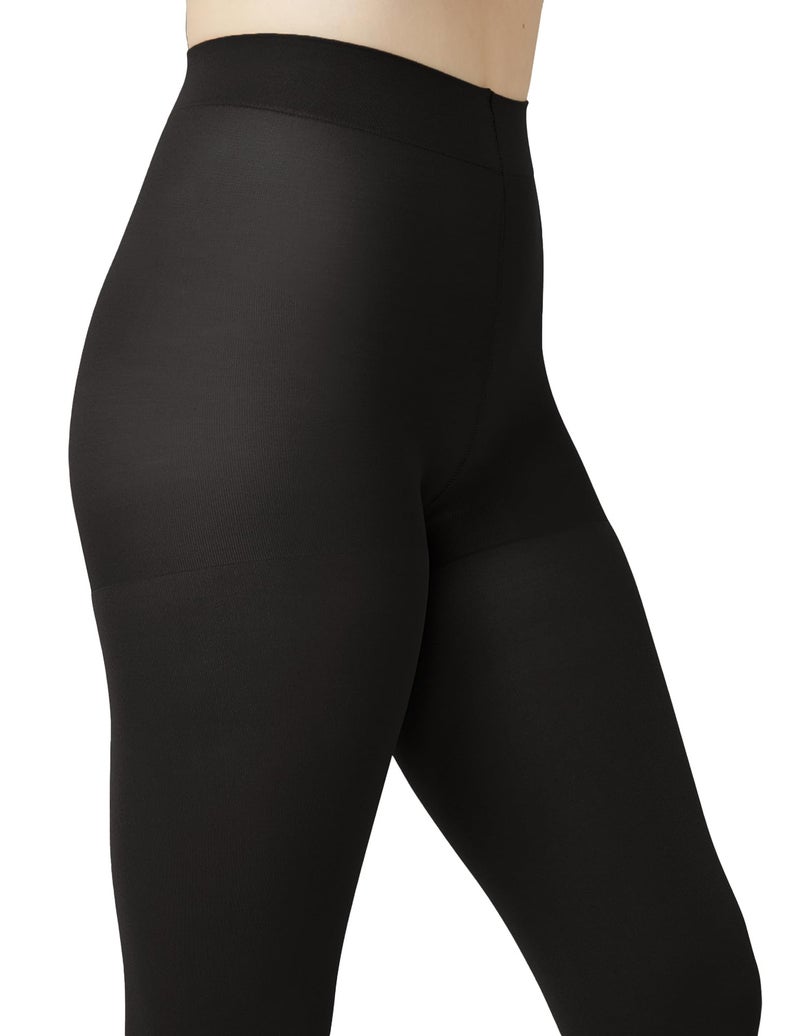Hue Women's Super Opaque Tights with Control Top, Black, 5 - Image 2