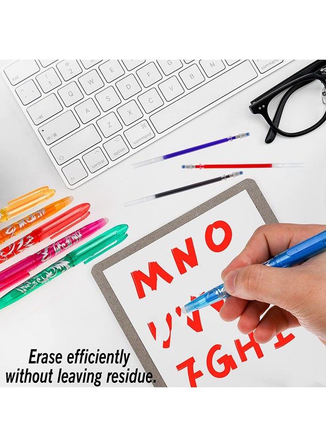 12 Color Pens, Erasable Pens Erasable Rollerball Pen, 0.5mm Tip Rubber Pen, Ink Eraser Pen, Erasable Gel Pens for Kids Adults School Supplies Office Stationery, Color Hot Water Type Erasable Pen