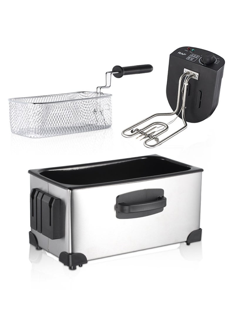 RAF Small Electric Deep Fryer for Home Use | Commercial Temperature-Controlled Fryer for Fries, Donuts, and Fried Snacks - Image 2