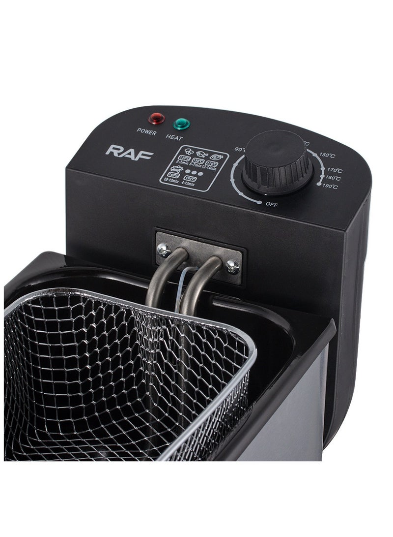 RAF Small Electric Deep Fryer for Home Use | Commercial Temperature-Controlled Fryer for Fries, Donuts, and Fried Snacks - Image 4
