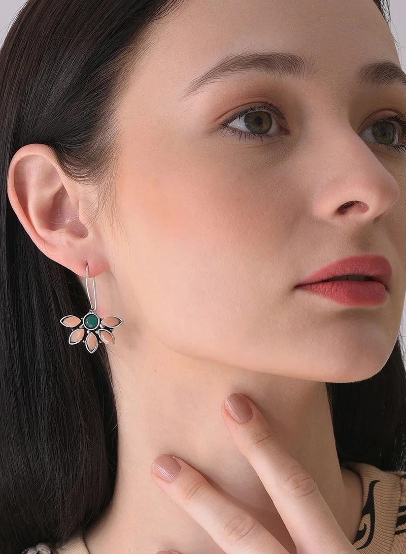SOHI Orange Designer Stone Artificial Drop Earring Jewellery