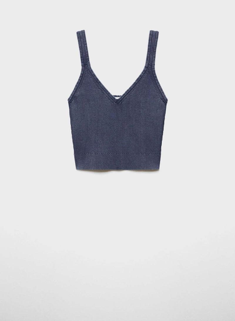 MANGO Youth Strappy Knitted Top - Image 5