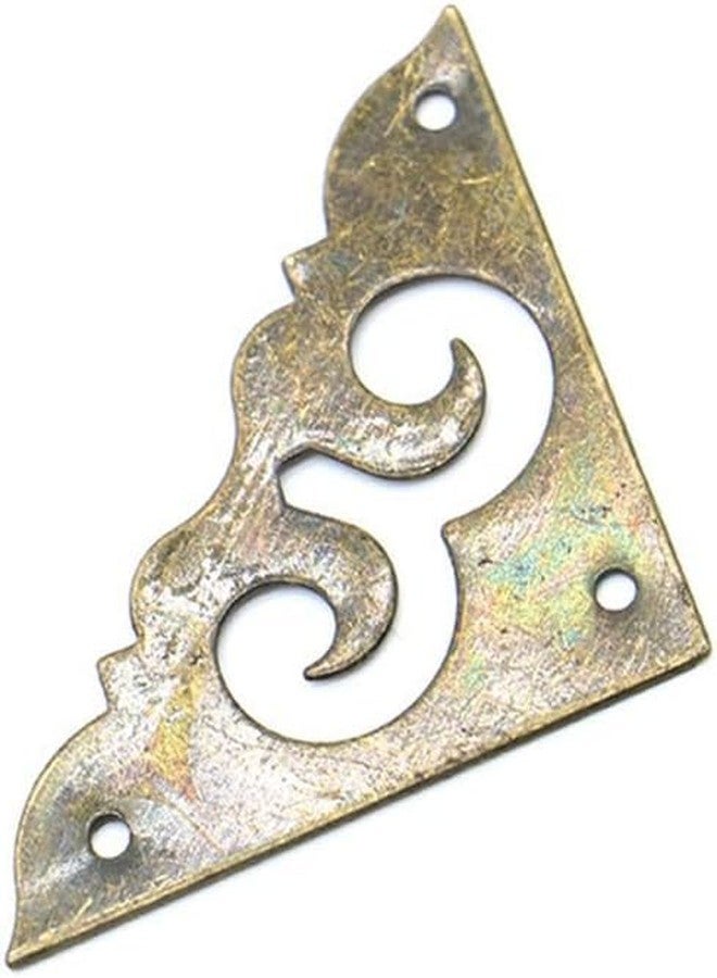 Tia Corner Protector Decorative Fitting Bronze Metal Bracket with Nails Wooden Alloy Steel Jewellery Box (20, Antique Frame Decorative Protectors) - Image 2