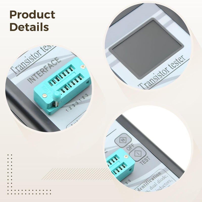 M328 Advanced Transistor Tester with Built in Battery and Color Display for Multiple Components - Image 4