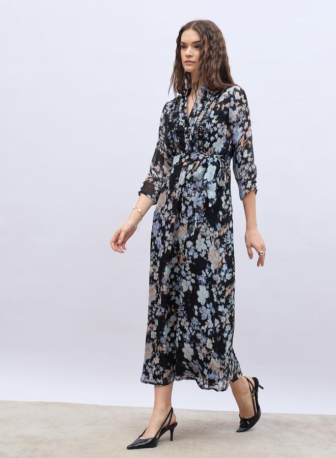 Styli Floral Chiffon Dress  - Image 3