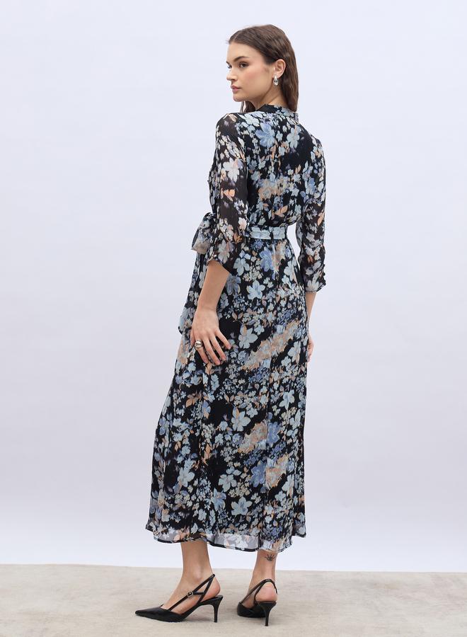 Styli Floral Chiffon Dress  - Image 5