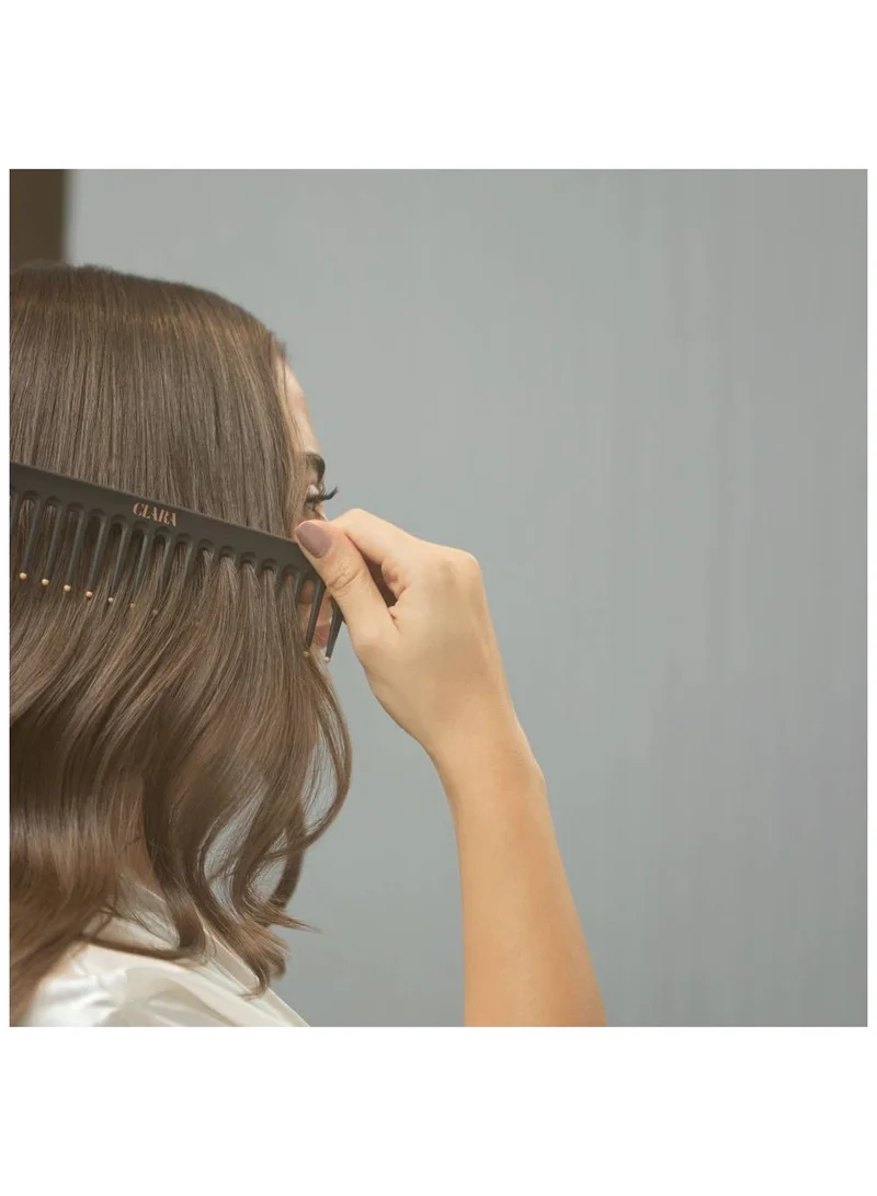 Clara  Clara Wide-Tooth Comb Brush – Curl Defining & Volume Styling Comb – Anti-Frizz Detangling for Wavy & Curly Hair for Women | Best Price UAE