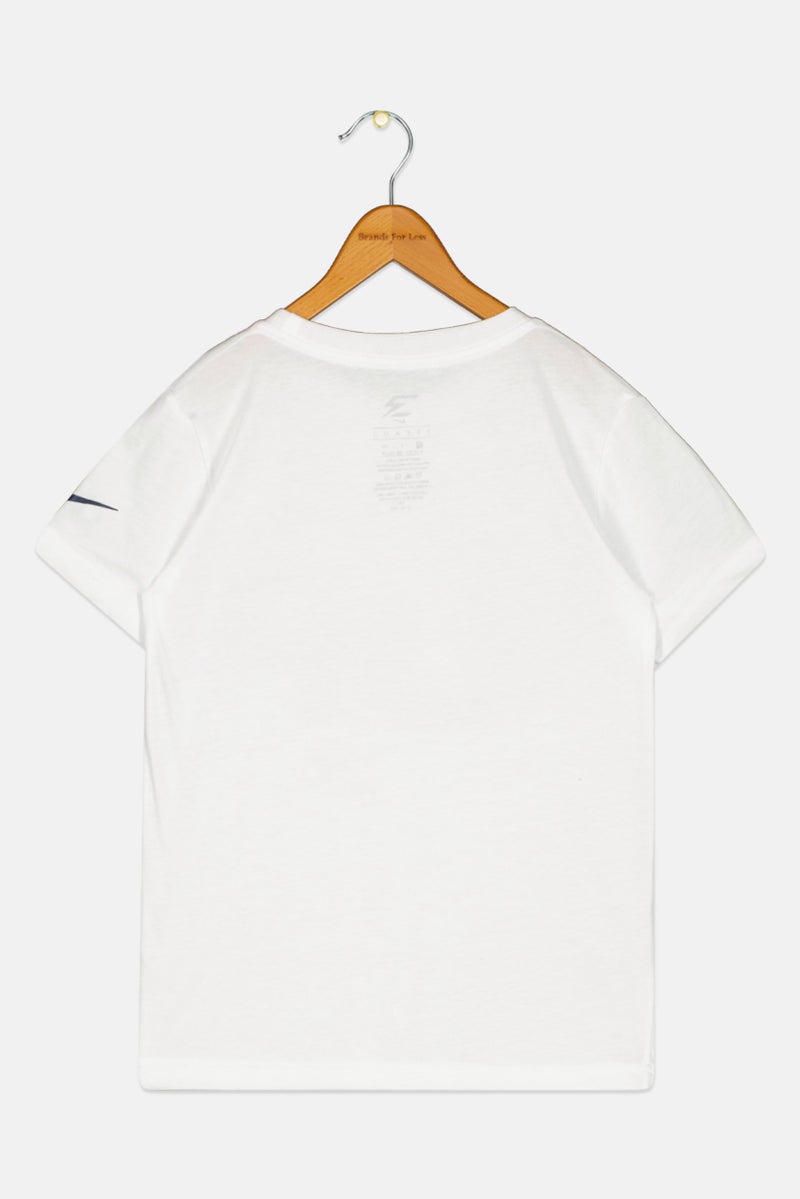 Nike 3Brand by Russell Wilson Kids Boy Sportswear Fit Short Sleeves Running T-Shirt, White - Image 2