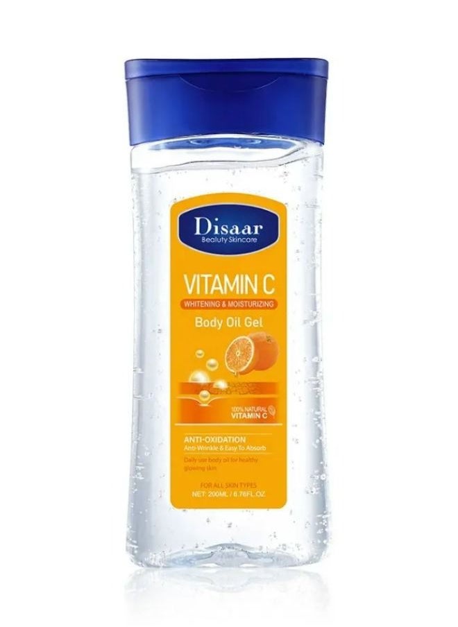 Disaar Vitamin C Skin Moisturizing Body Oil Gel Whitening Body Massage Oil Gel 200 ML 