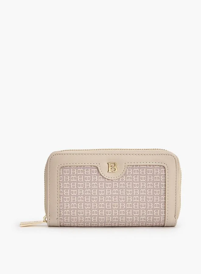 Flora Bella Monogram Print Zip-Around Wallet