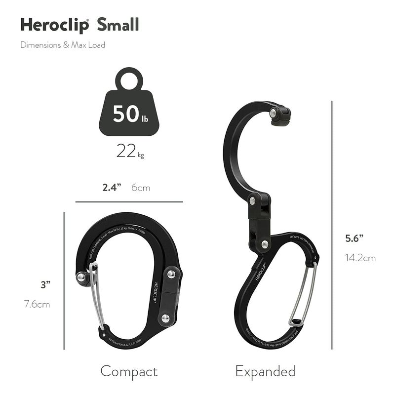 GEAR AID HEROCLIP carabiner Clip and Hook (Small) for Purse, Stroller, and Backpack, Forest Green - Image 5