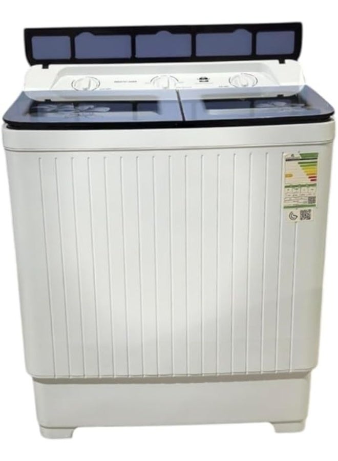 WDA WDA Semi Automatic Twin Tub Washing Machine, 8 kg Capacity, White - Image 1