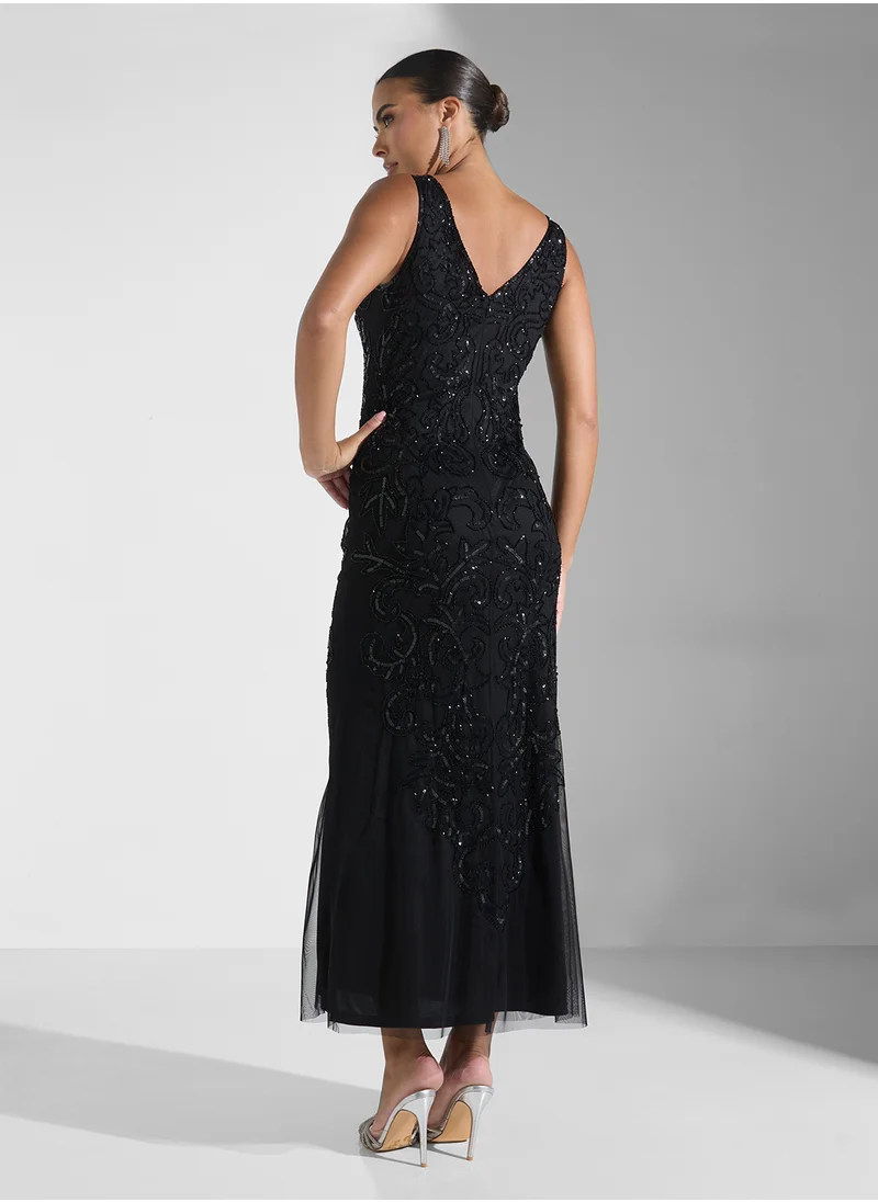 Namshi x Embellished Evening Dress