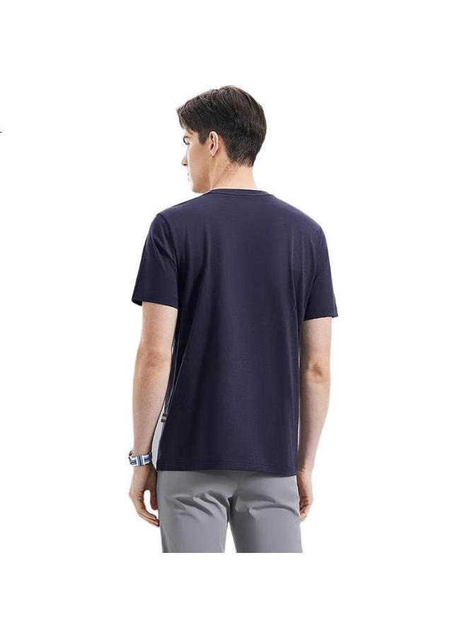 Seven Men'S Short Sleeve T-Shirt Summer Thin Simple Casual Youth Round Neck Top With Quick-Drying Cotton - Image 1