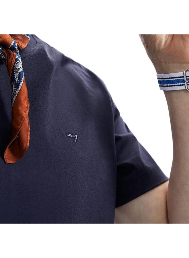 Seven Men'S Short Sleeve T-Shirt Summer Thin Simple Casual Youth Round Neck Top With Quick-Drying Cotton - Image 2