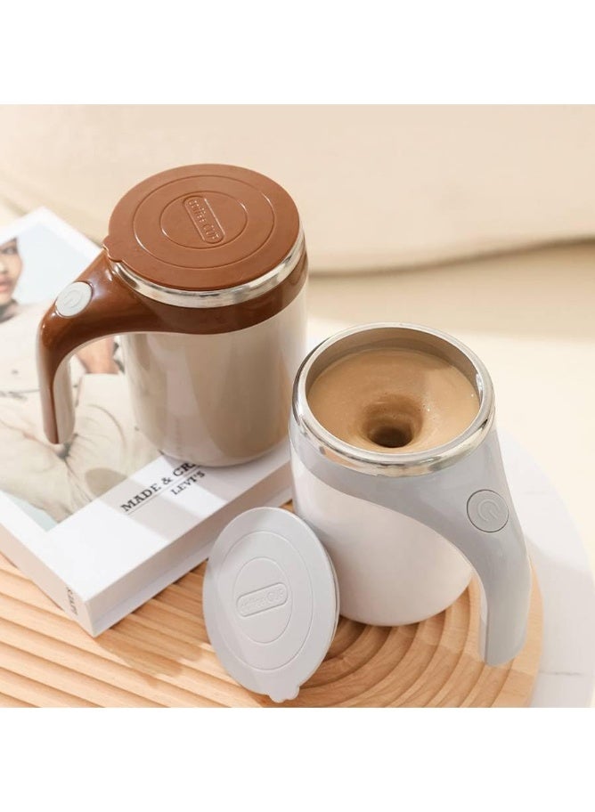 Self Stirring Mug,Rechargeable automatic magnetic Self stirring coffee mug,Rotating Home Office Travel Mixing Cup, for Coffee, Chocolate, Milk, Protein,Cocoa Etc, For Office, School, Gym, Gift, Brown - Image 5