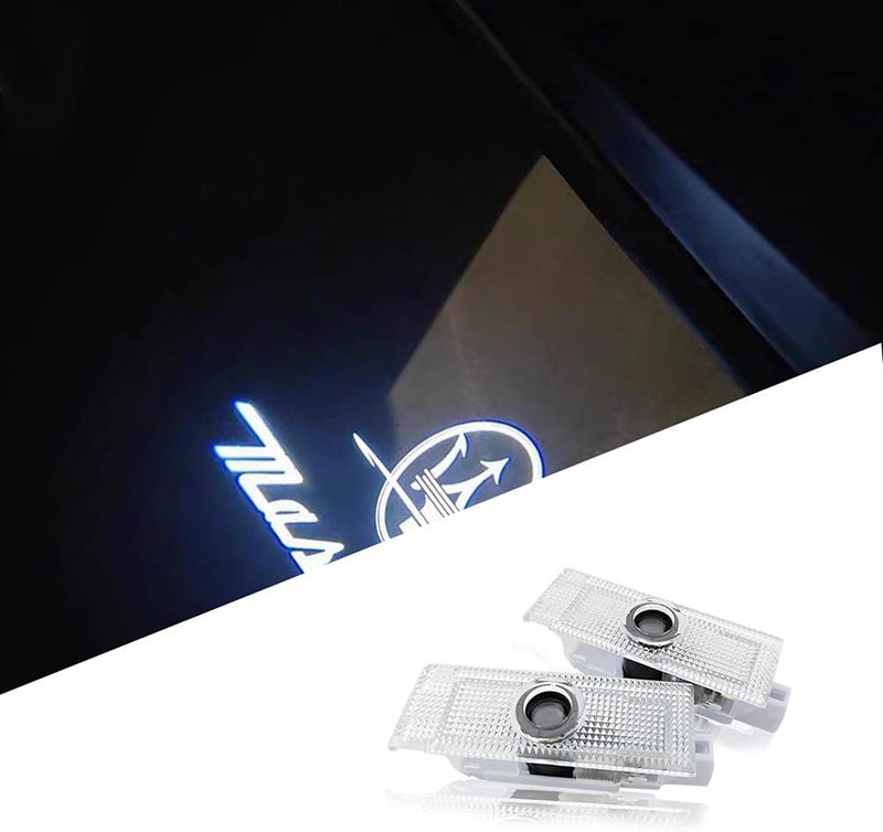 uuakarin 2Pcs Car Door Light LED Welcome Light Projector Door Shadow Lights Puddle lamp Car Ghost Shadow Light for Levante 2014-present - Image 1