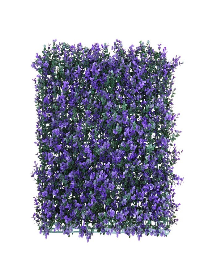 Windscreen4less 4 PCS 20"x20" Artificial Boxwood Panels Faux Plant Grass Green Wall Panel Decoration for Outdoor Indoor Garden Backyard (Lavender Purple) - Image 1