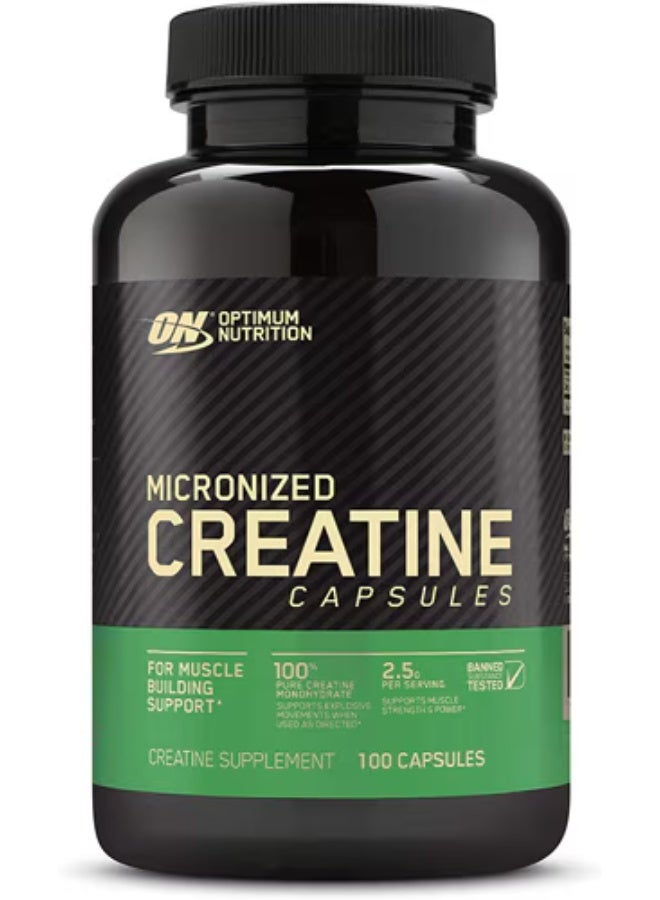 ON Optimum Nutrition Micronized Creatine Capsules -- 100 Capsules