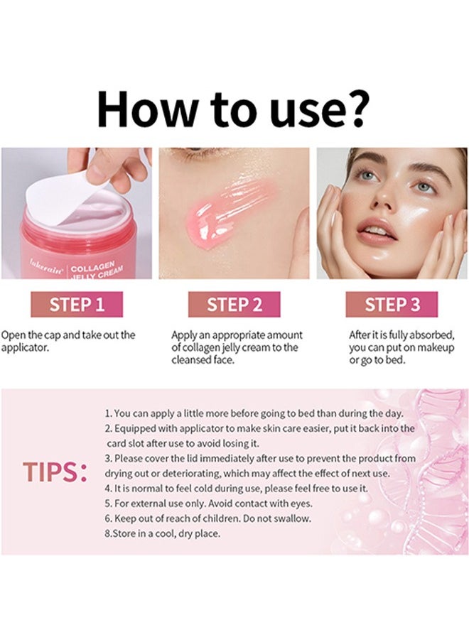 lakerain - Collagen Jelly Cream—Niacinamide and Freeze,Dried Hydrolyzed Collagen,Boosts Skin's Barrier Hydration and Gives 24h Glow and Lifted Look,Korean Skincare - Image 1