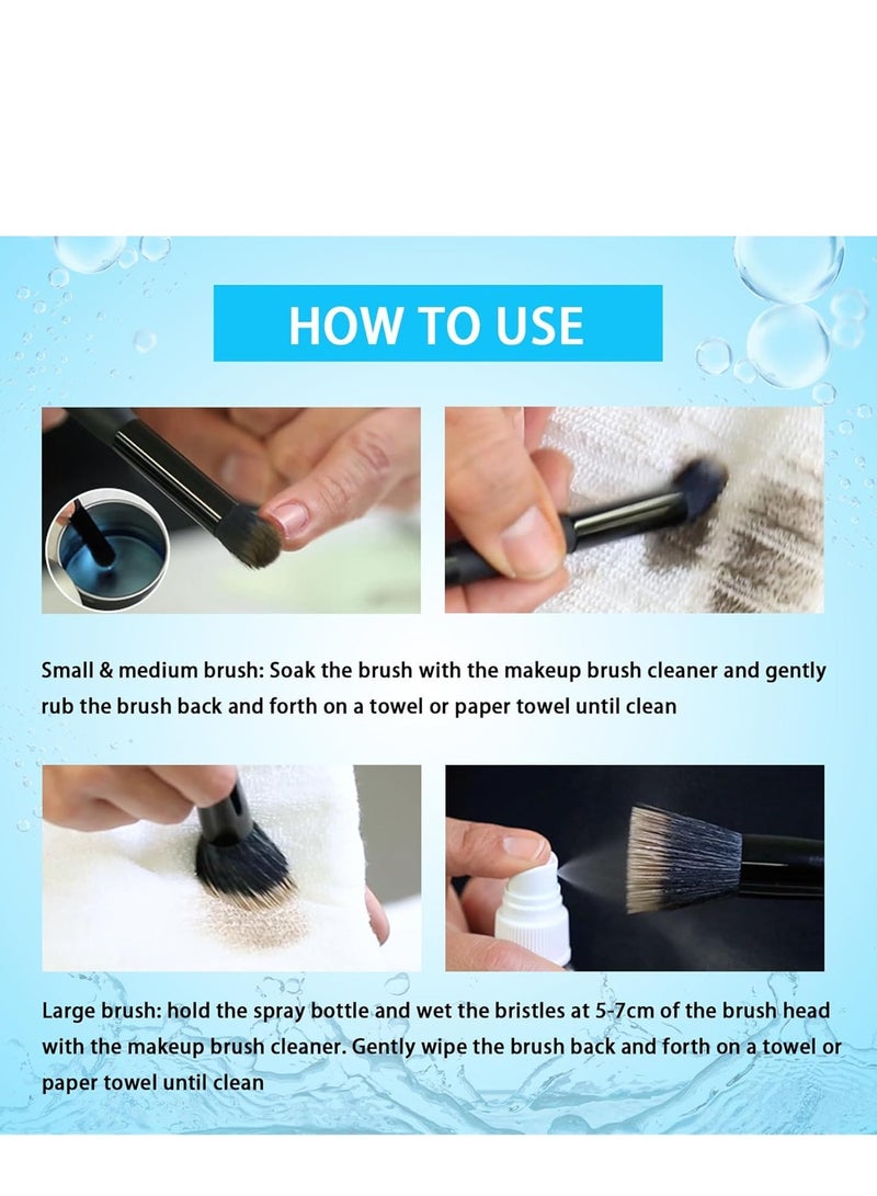 Makeup Brushes Cleaner, Makeup Brush Spray Refill, No-washing Quick Drying Deep Cleaning Spray Ideal for Makeup Brushes, Sponges, Makeup Tool Cleaner for Women Girls, Solution For Beauty Tools 100ml - Image 5