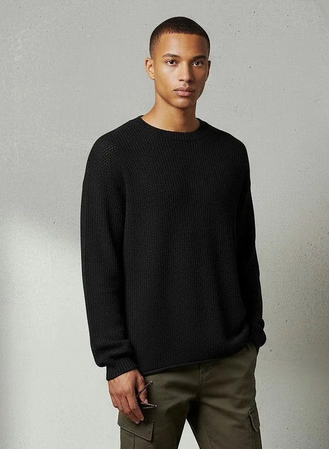 Lee Cooper Men Crew Neck Knit Texture Osaka Sweater