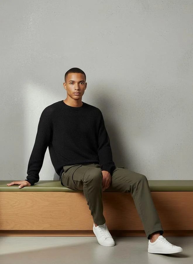 Lee Cooper Lee Cooper Men Crew Neck Knit Texture Osaka Sweater