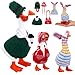 Shinylin 3 Set 7 Inch St Patricks Day Desk Goose Outfits Shamrocks Bunny Small Porch Goose Costumes Combination Porch Geese Outfits Cute and Funny Geese Clothes for Magnetic Statue - Image 2