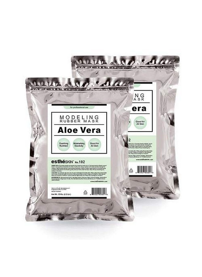 estheskin (2 Pack) Estheskin No.102 Aloe Vera Peel Off Type Modeling Rubber Mask Powder For Facial Skin Care Treatment 35Oz  - Image 1