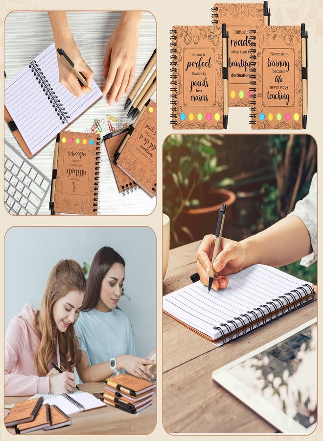 Kolldenn 30 Set Inspirational Spiral Notebook Mini Motivational Notepad Journal with Note Ballpoint Pen Employee Appreciation Gifts Bulk College Graduate Thank You Gifts for Nurse Teacher Students - Image 5